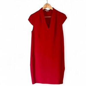 Whistles Red V-Neck Shift Dress – Size UK 6 / US 2 / EU 34
